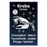 Kreb Stjernetegn 3D glas