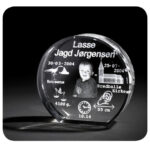 dåbsglas rund til dåb 3D foto