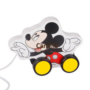 Mickey Mouse trækdyr graveret med barnets navn