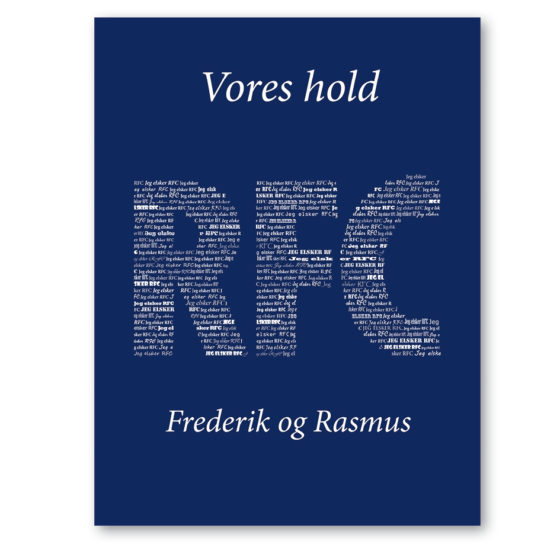 Fodboldplakater Trykt med navn og din tekst Min Personlige Gave