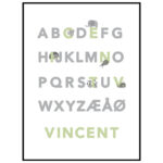ABC plakat grøn