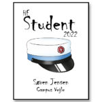 hf student plakat med navn og ramme – Min Personlige Gave