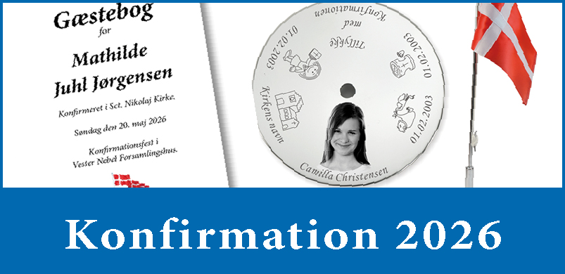 Konfirmation 2026 - gaver med navn